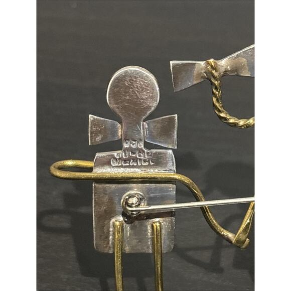 Vintage Hobe Sterling Silver Bow Brooch – Vintage Jewelry Girl Vintage Girl Boy Sterling Silver Brooch Signed Mexico 925 Couple Pair Bows